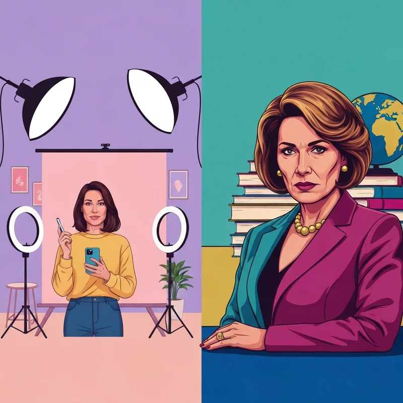 A side-by-side conceptual image representing the digital creator malala khan and the activist malala yousafzai.