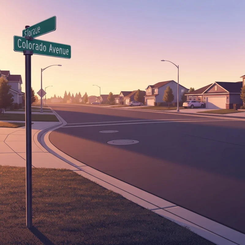 A detailed map and residential street view representing colorado avenue in Ohio and Ontario.