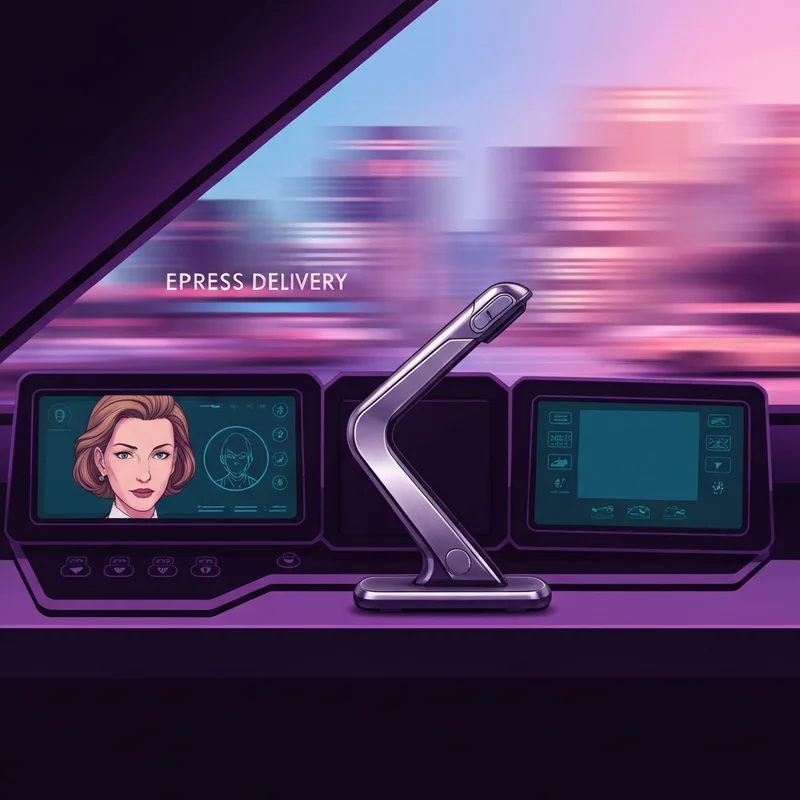 A high-tech digital interface showing a map of Chino CA, an anime character silhouette, and a sleek wellness product, representing g spot express.