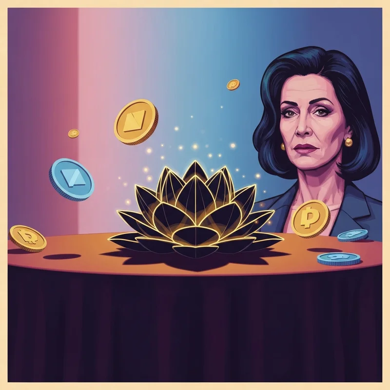 A glowing digital lotus flower surrounded by high-stakes gaming symbols and black-and-gold casino aesthetics for Black Lotus Casino.