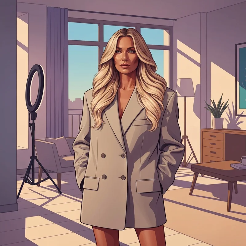 A stylish Gen-Z influencer with blonde hair and a modern fashion aesthetic, representing the Chloe Parker nudes search intent through a clean lifestyle lens.