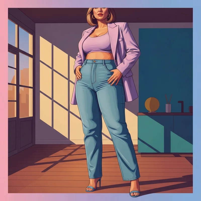 Realistic hourglass feminine silhouette showcasing curvy fashion and postural support for the big ass bigtits aesthetic.