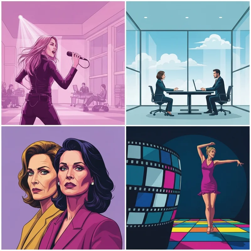 A visual guide to the multiple identities of Jamie Valentine, including comedy, business, and film.