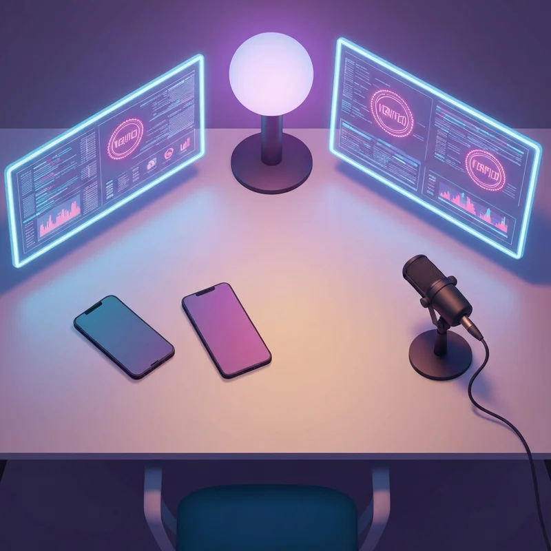 A digital representation of the bobbi althoff nude rumor fact-check, showing a secure shield icon over a blurred social media feed.