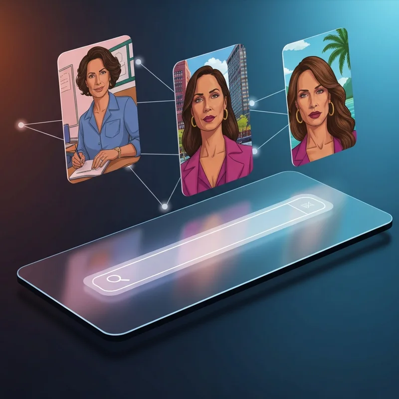 A digital search interface showing the name kimberly ali with multiple diverse profile avatars and a background representing data maps and connectivity.