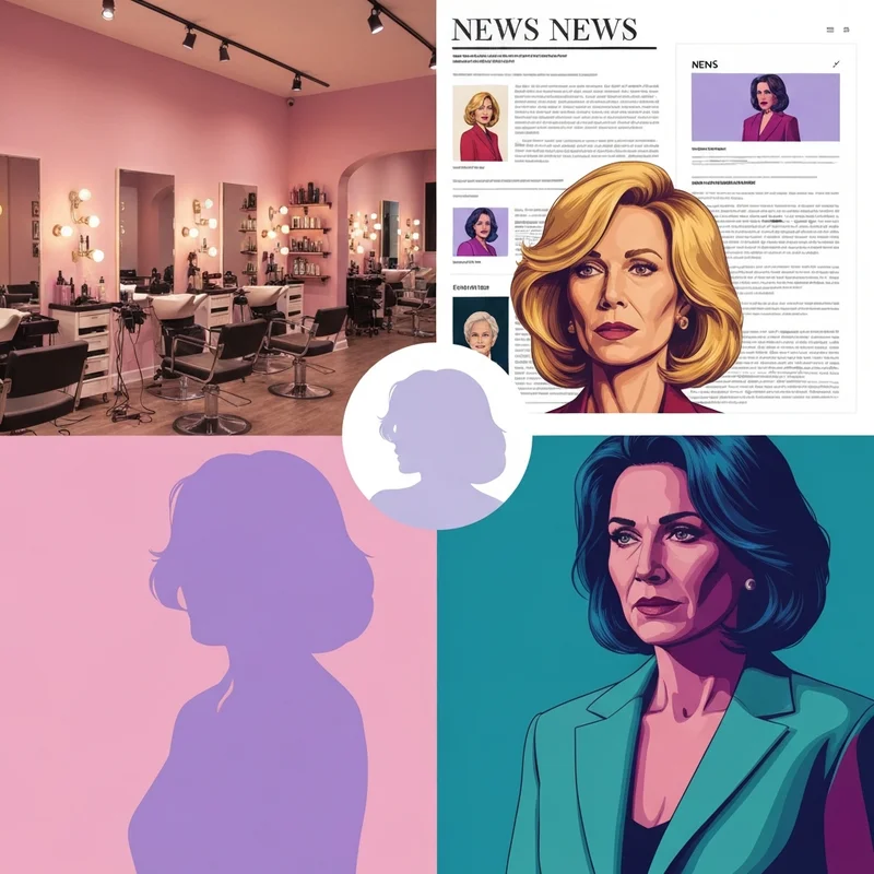 A visual representation of the different career paths of alexis ford and her namesakes, showing a hair salon and a news broadcast.