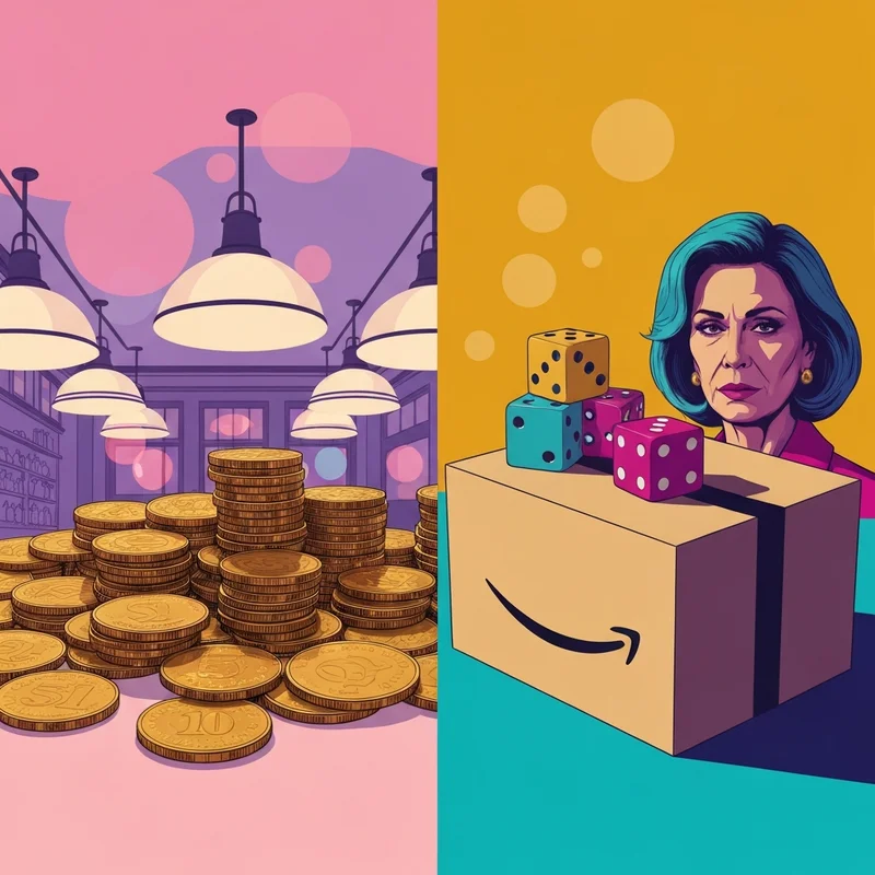 A conceptual disambiguation graphic showing the different meanings of p o e n including Dutch money, Amazon dice sets, and word game tiles.