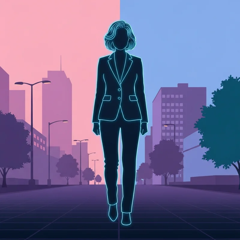 A stylized silhouette animation of a confident woman dancing, representing the miley cyrus naker filter trend.
