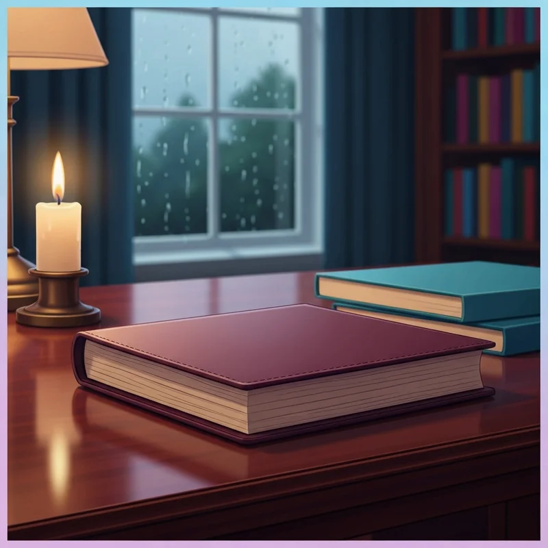 A close-up of a locked vintage journal with a single key resting on the cover, representing the security and allure of erotic confessions.