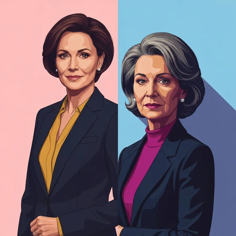 A sophisticated representation of a mature woman with a regal presence, symbolizing the name Lady Sonia in three different contexts: relationship coaching, fashion, and digital identity.