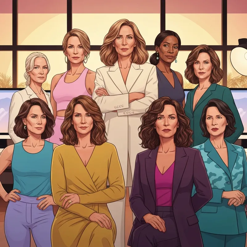 A high-energy directory of the hottest milfs and mature influencers for 2026, featuring diverse creator archetypes in a professional studio setting.