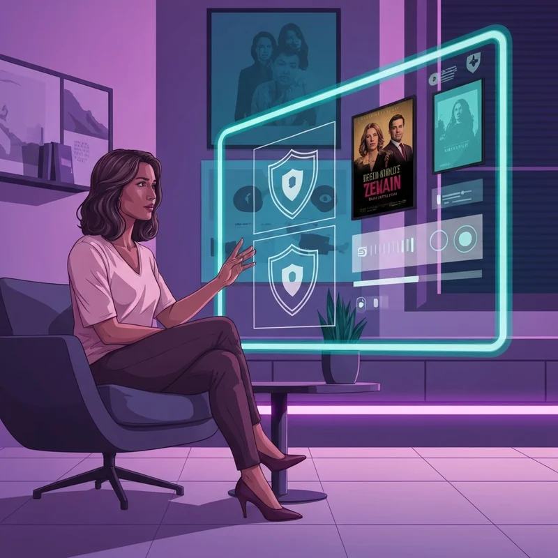 A futuristic digital dashboard showing secure lookmovies proxy links and streaming safety metrics.