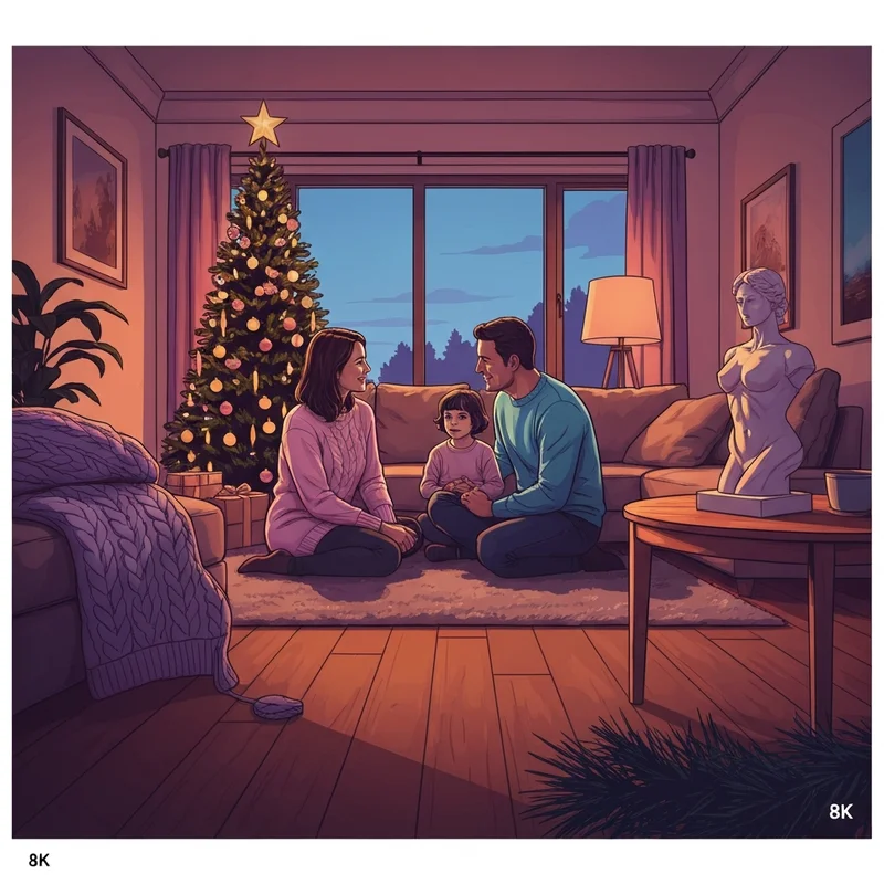 A cozy holiday scene showing the christmas keepsake cast in a movie still alongside a finished DIY hand-casting mold.