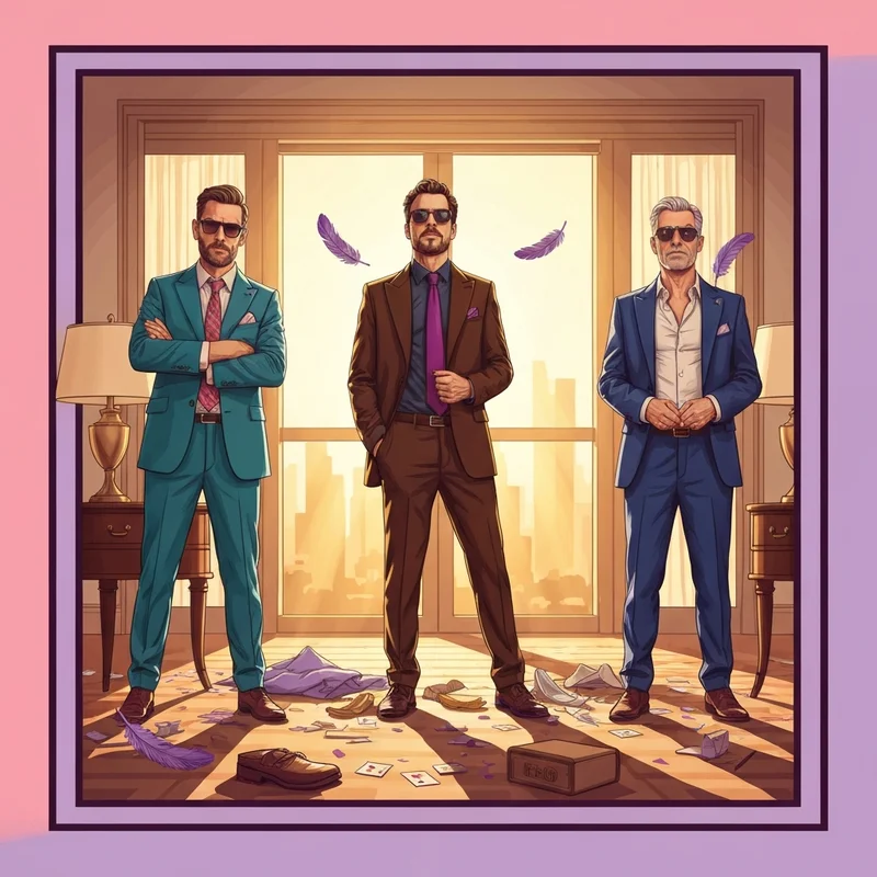 Група приятели на ергенско парти в Лас Вегас в стила на филма Ергенският запой