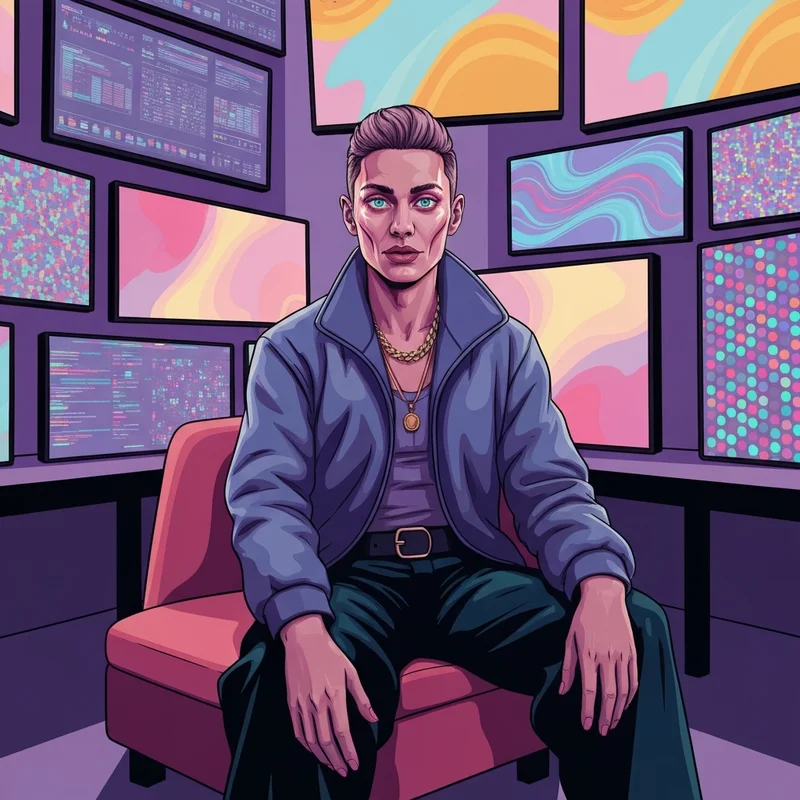 A stylish and empowering representation of black transgender culture with digital connectivity elements, featuring the keyword shemal black.