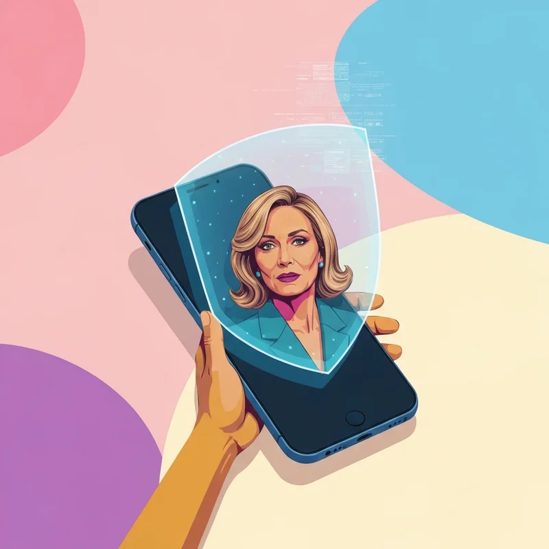 Conceptual 3D rendering of a secure digital lock over a glowing screen, representing the protection of privacy against nudes of sarah hyland search scams.