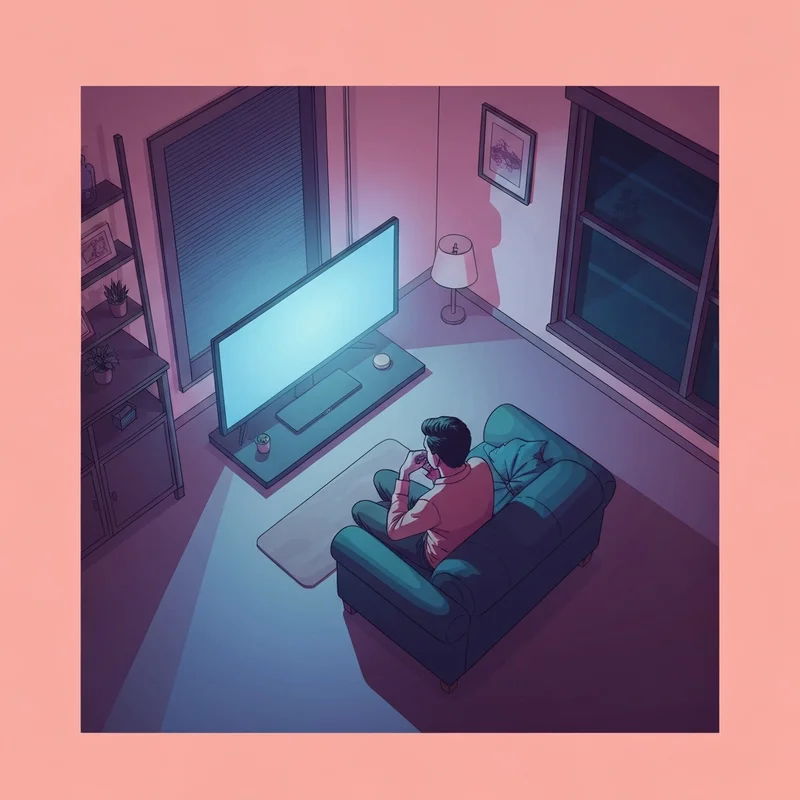 A person sitting in a dimly lit room reflecting on the themes of the deepest movies.