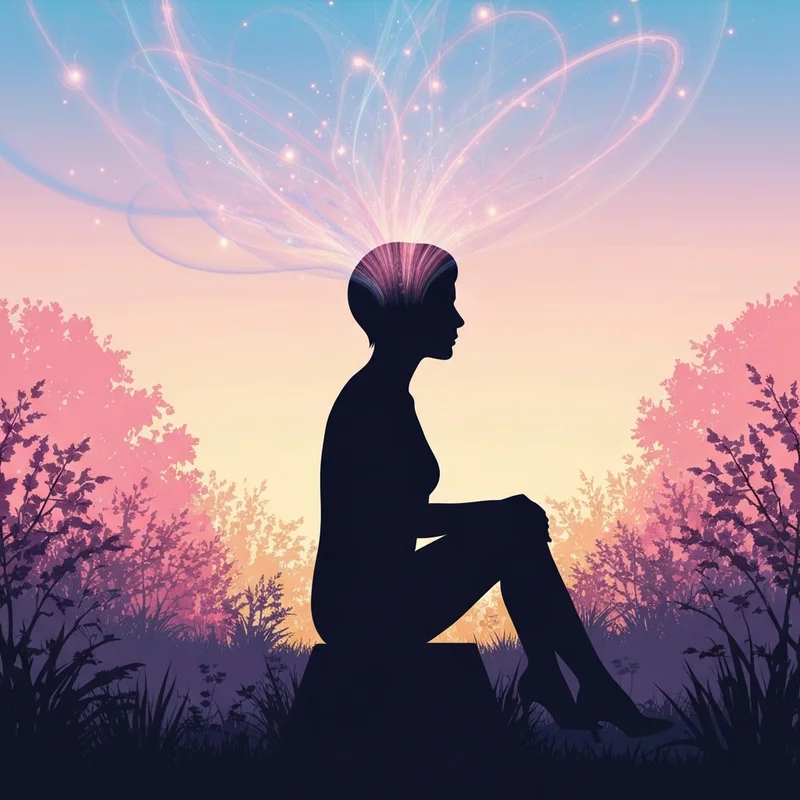 A serene, abstract representation of a human mind with glowing pathways, symbolizing a safe taboofantasy exploration.