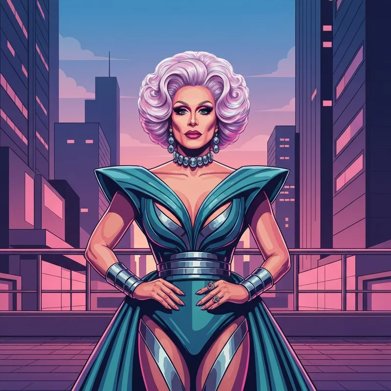 Cinematic portrait of the global icon often searched as Pablo P. Vitar with high-fashion lighting.