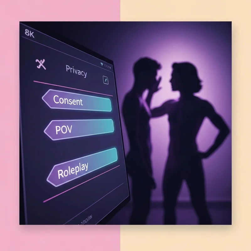 Cinematic visual representation of digital privacy and taboo fantasy exploration focusing on anal forced porn tropes.