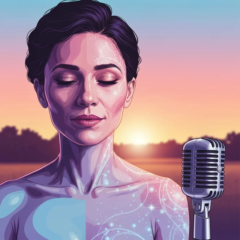 Portrait of a creative soul balancing gospel music and body paint art, representing jenice griffin's digital presence.