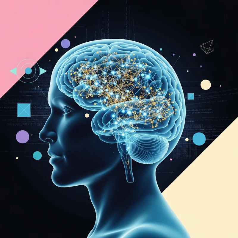 A 3D visualization of a human brain with glowing neural pathways, representing the neurobiology of consumption and the search for poern.