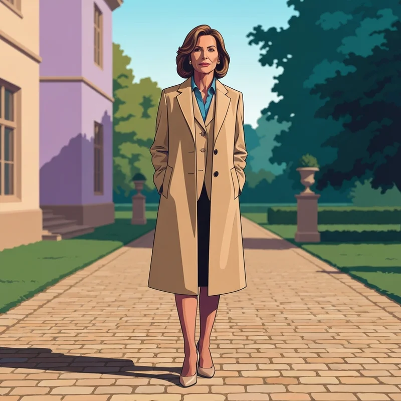 The Princess of Wales wearing her signature kate middleton nude aesthetic heels and a neutral-toned tailored coat during a public appearance.