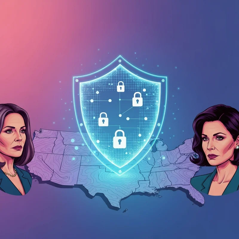 A digital shield with a map of the United States, illustrating the safety and legal guide for sex from usa.