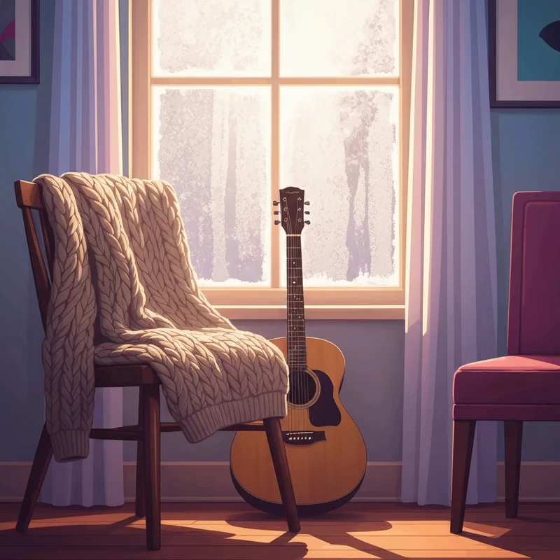 Aesthetic indie-folk setting with a focus on sweater wheather melody maklrs and rose carter vibes