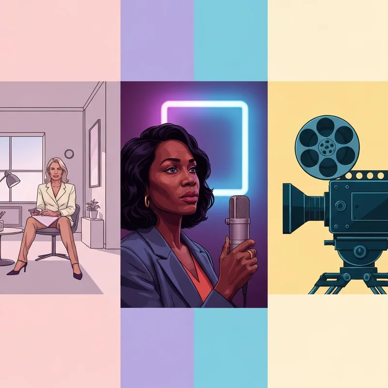 A visual guide to the multiple identities of Michelle Lay including fashion, music, and film archetypes.