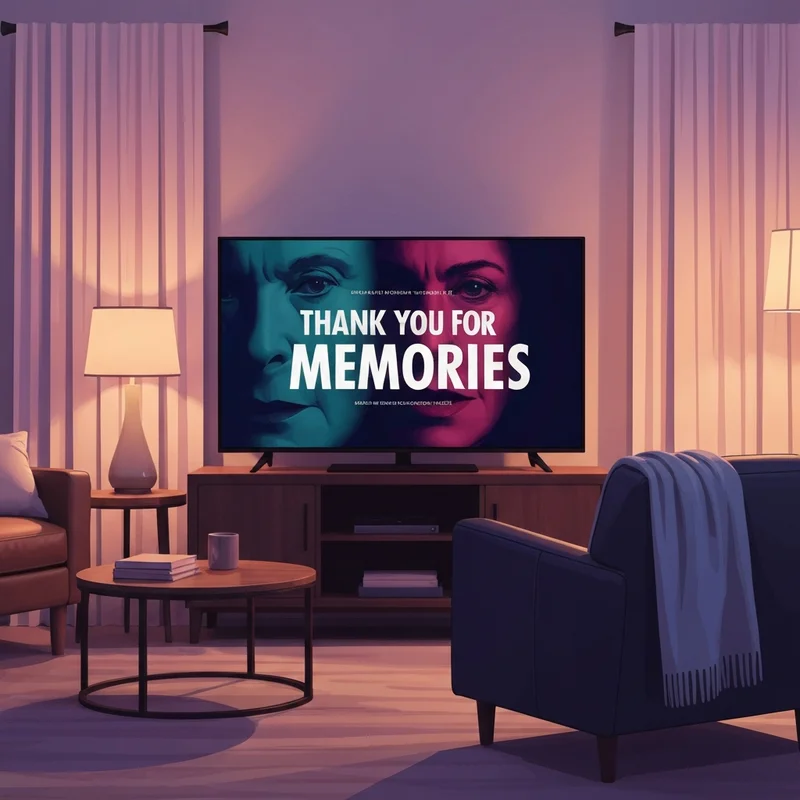 A modern living room at dusk with a television displaying a 'Series Finale' screen, symbolizing a cbs fan-favorite series cancelled.