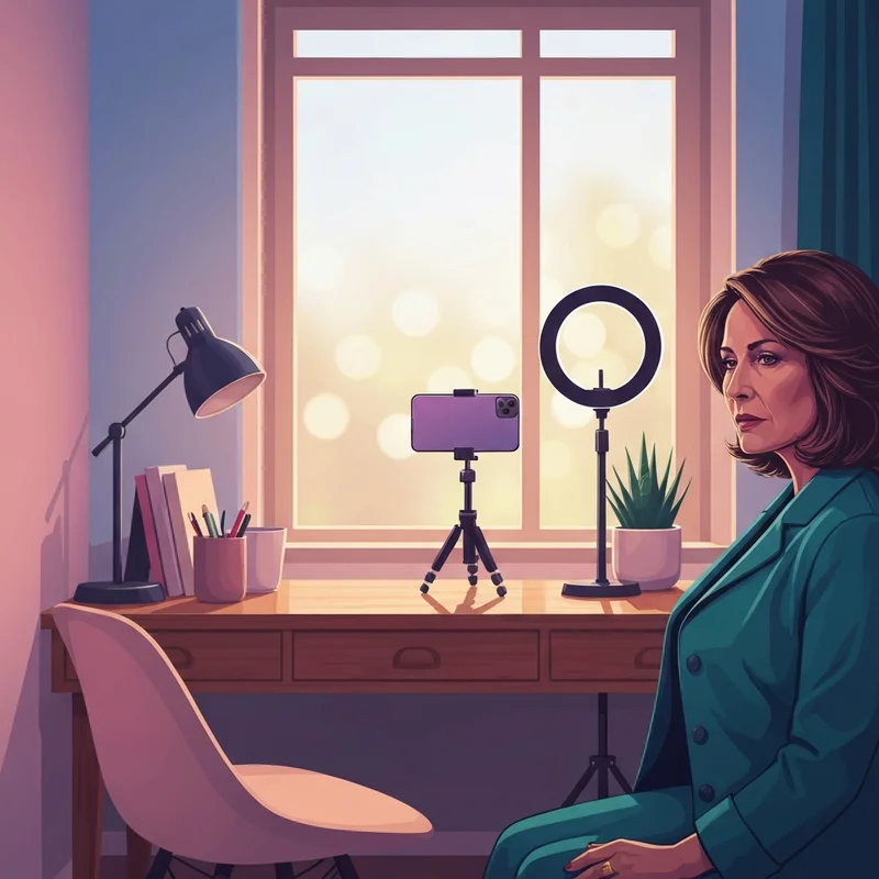 A high-quality, authentic depiction of an amatuer big titts creator in a natural bedroom setting with soft lighting.