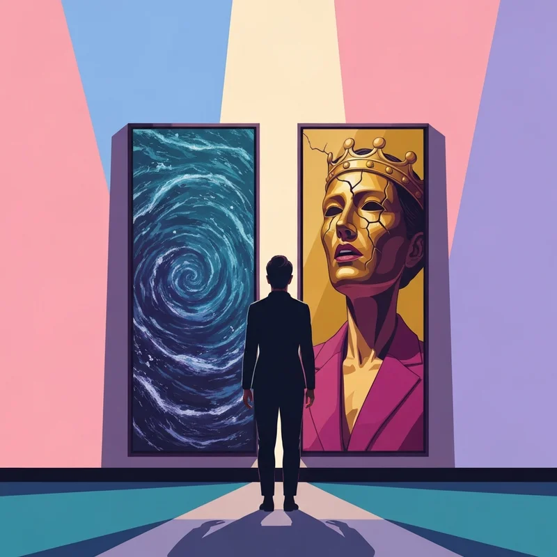 A symbolic representation of an internal emotional storm and a fragile shield, exploring the question can you have bpd and npd.