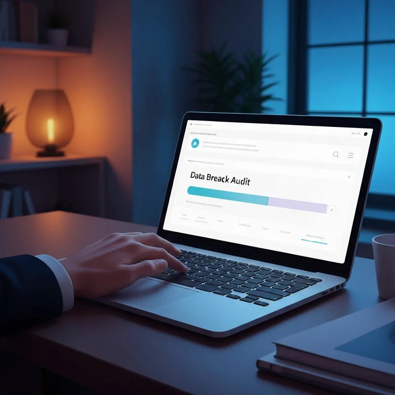 A secure digital dashboard showing a data breach audit with the logo for npd.pentester.com.