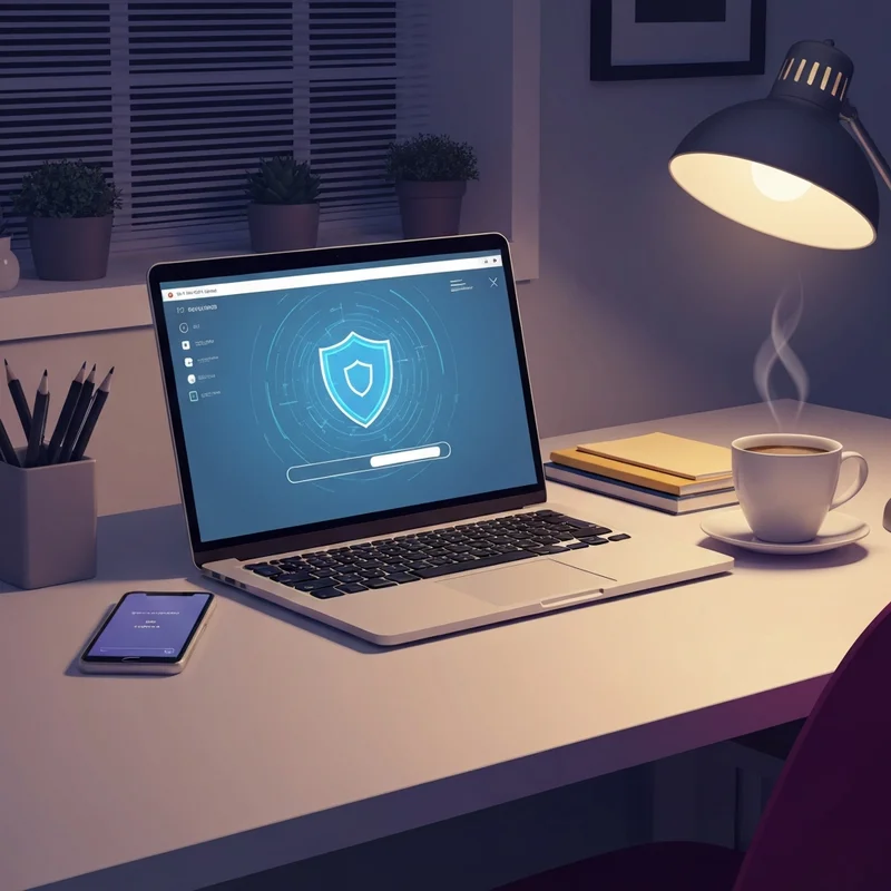 A digital security dashboard showing a pentester npd breach check interface with a shield and magnifying glass icon.