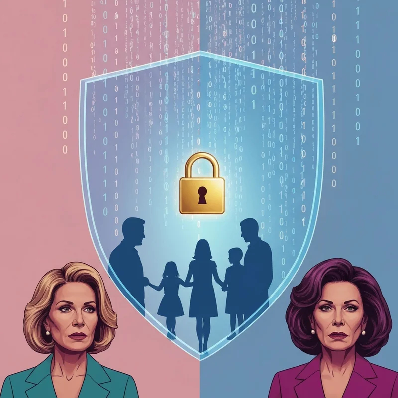 A secure digital lock glowing blue over a matrix of binary code representing protection against the npd leak.