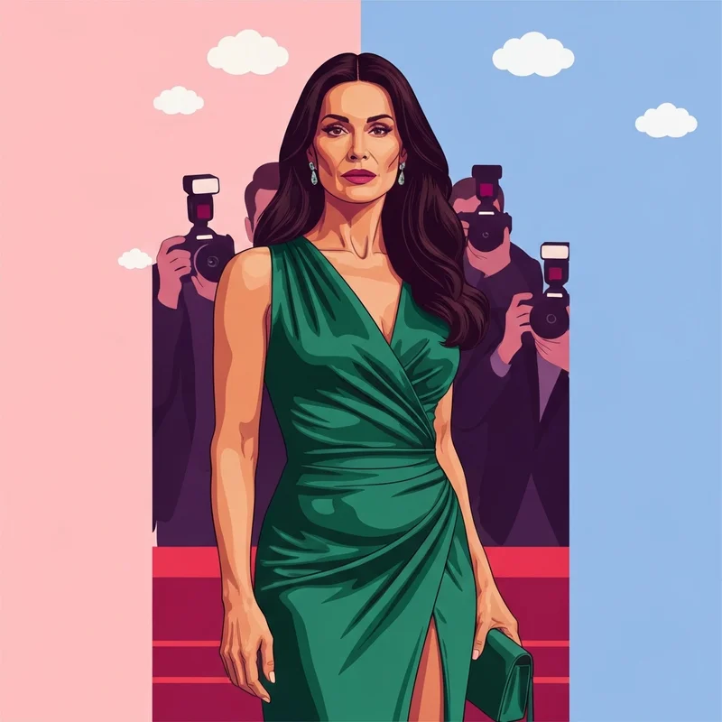 Mikaela Hoover on a red carpet in a stunning high-fashion gown, illustrating the mikaela hoover naked style evolution.