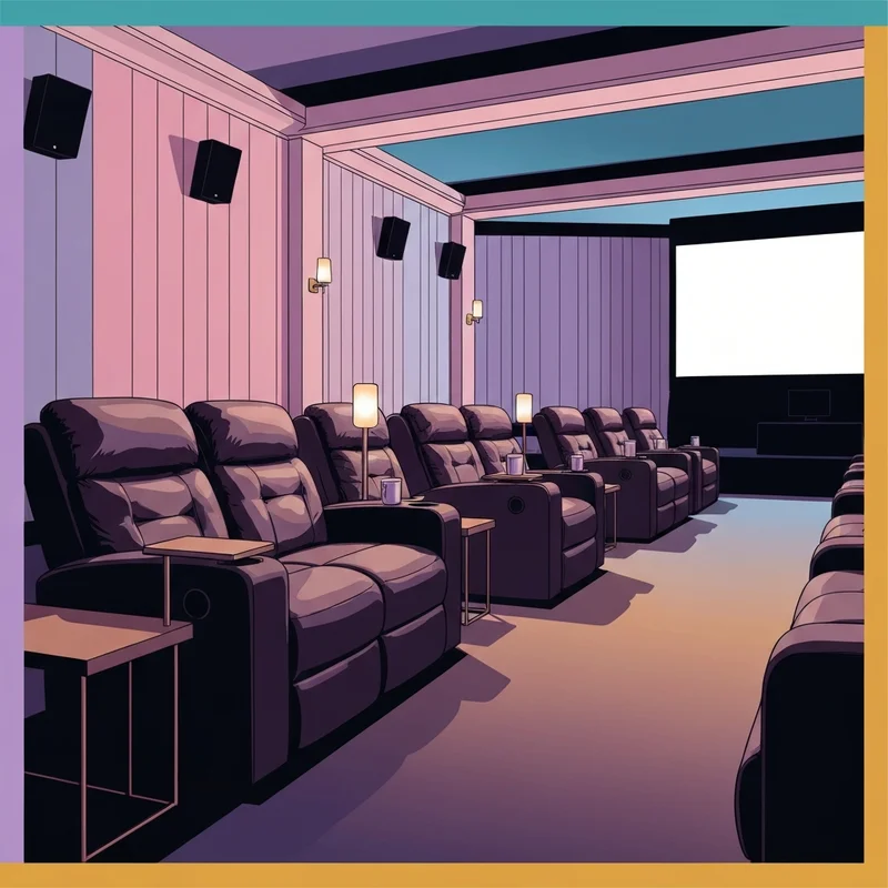 The sleek, modern interior of Mamaroneck Cinemas featuring luxury recliner seating and cinematic lighting.
