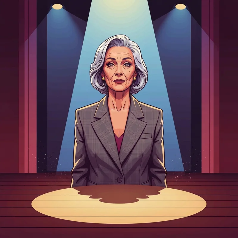 The acclaimed character actress deirdre o'connell performing with intensity on a cinematic stage.