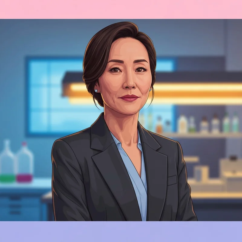 A sophisticated and versatile actress with sharp features and a confident expression, representing the career of Hettienne Park in movies and tv shows.