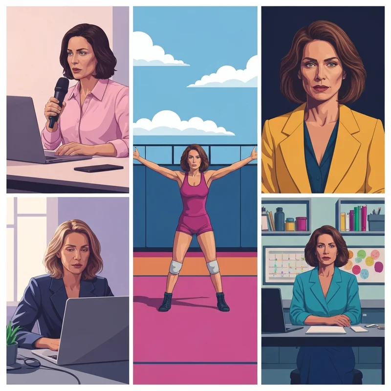 A professional and diverse visual representation of a woman named melissa jacobs in multiple career settings.