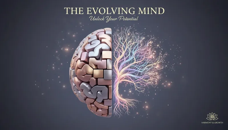 A conceptual image illustrating the process of analyzing growth mindset vs fixed mindset, showing a brain split between rigid structure and organic growth. Filename: analyzing-growth-mindset-vs-fixed-mindset-bestie-ai.webp.
