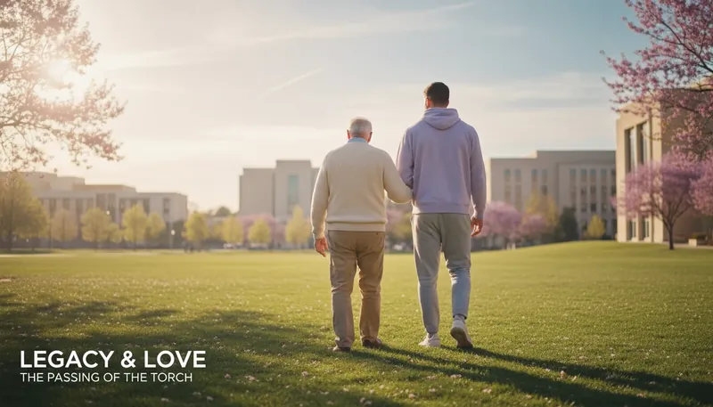 A touching image of Archie Manning walking with support from his son, illustrating his enduring legacy and providing context for questions about his current health.