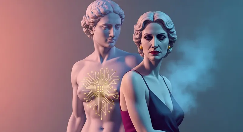 avoidant-attachment-and-oxytocin-levels-bestie-ai.webp - A conceptual artistic representation of the biological basis of human connection, showing the intersection of stone-like avoidance and glowing neurobiology.