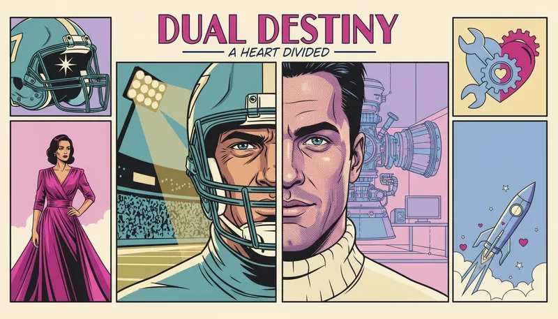 A visual representation of the benefits of a multifaceted identity showing a person balancing two distinct professional worlds like Joshua Dobbs. benefits-of-a-multifaceted-identity-bestie-ai.webp