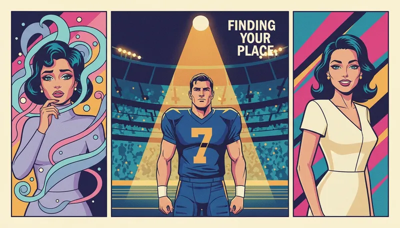 A professional athlete embracing the benefits of niche specialization in career as a slot receiver standing under a spotlight in a stadium. wandale-robinson-benefits-of-niche-specialization-in-career-bestie-ai.webp