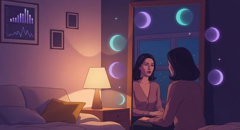 A woman uses one of the best pms tracking apps to monitor her mood swings and cycle data-bestie-ai.webp