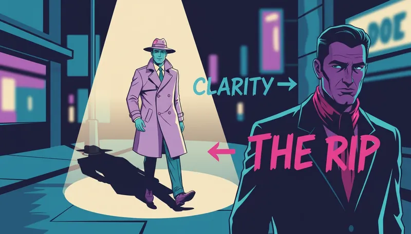 breaking-cycles-of-toxic-relationships-bestie-ai.webp - A symbolic representation of breaking cycles of toxic relationships showing one person stepping out of the shadows of a gritty city street into the light.