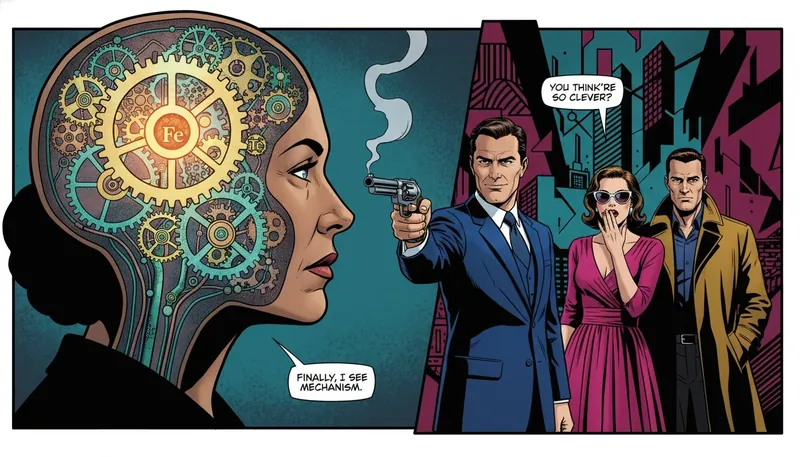 An illustration showing how understanding cognitive functions and career choice works, with a person's brain depicted as a series of interconnected, glowing gears representing their unique function stack. Filename: cognitive-functions-and-career-choice-bestie-ai.webp