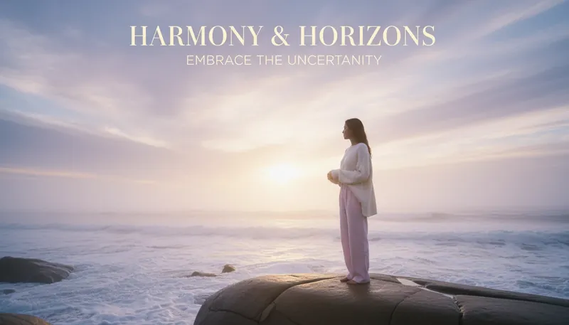 A person finds a moment of calm while coping with career uncertainty, symbolized by a turbulent sea meeting a solid shore. coping-with-career-uncertainty-bestie-ai.webp